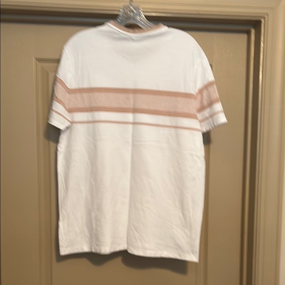Express White and Tan Short Sleeve Tee - Picture 2 of 2